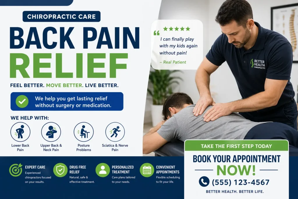 Facebook ads for chiropractors treating back pain — high-converting Meta ad creative